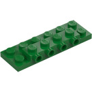 LEGO Green Plate 2 x 6 x 0.7 with 4 Studs on Side (72132 / 87609)