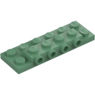 LEGO Sand Green Plate 2 x 6 x 0.7 with 4 Studs on Side (72132 / 87609)